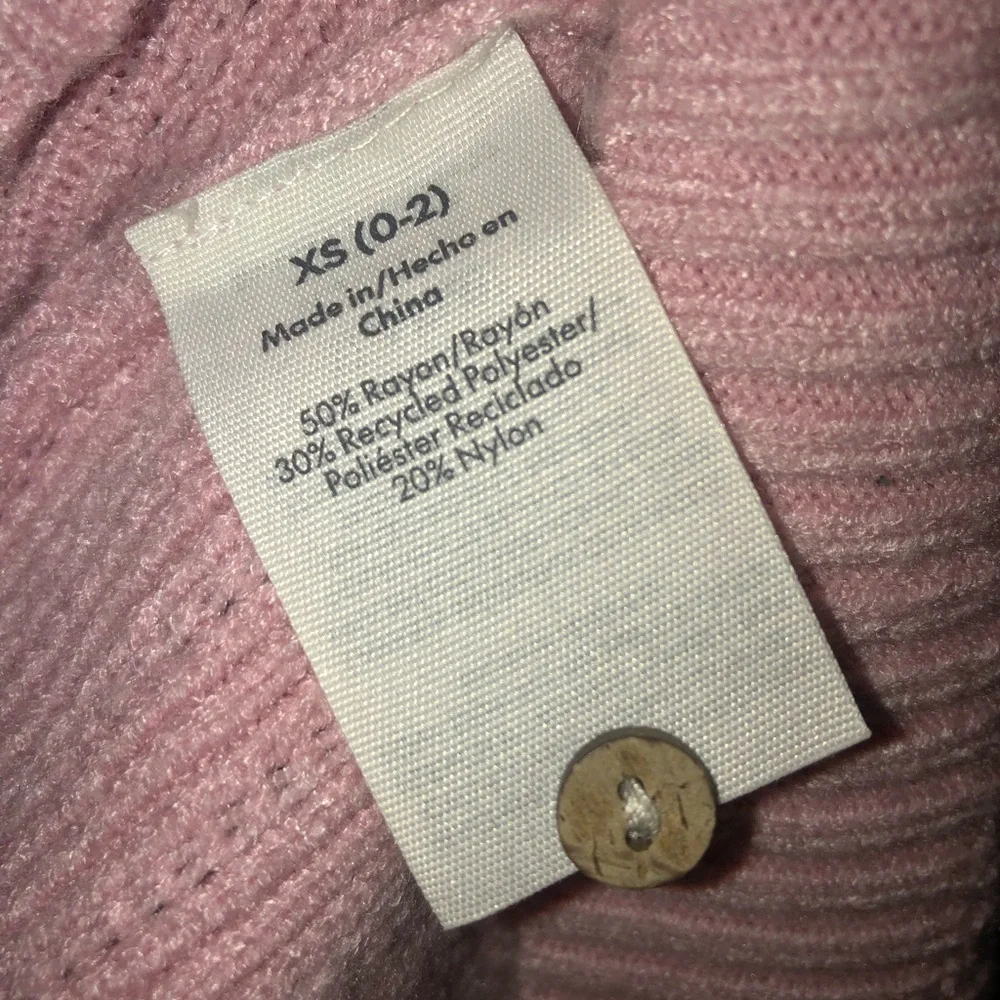 Pink Ribbed Women's Sweater - Picture 3 of 3